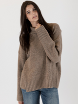 Oliver Mock Neck Sweater - Driftwood-LYLA+LUXE-Over the Rainbow