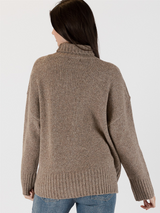 Oliver Mock Neck Sweater - Driftwood-LYLA+LUXE-Over the Rainbow
