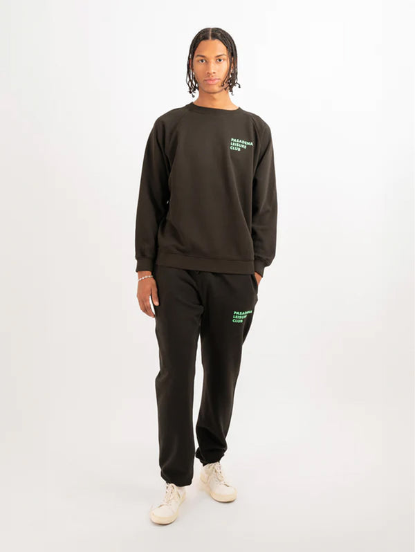 Puff Logo Crew Neck - Faded Black-PASADENA LEISURE CLUB-Over the Rainbow