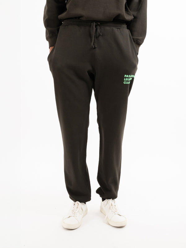 Puff Logo Pant - Faded Black-PASADENA LEISURE CLUB-Over the Rainbow