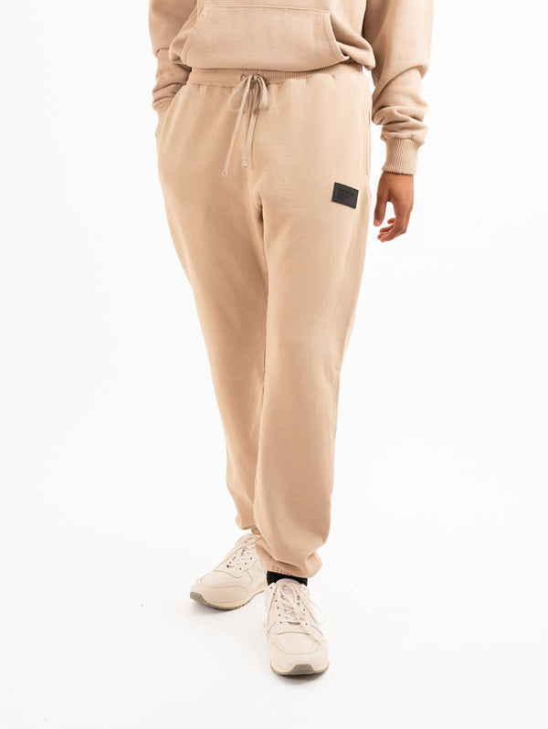 Puff Rubber Logo Pant - Tan-PASADENA LEISURE CLUB-Over the Rainbow