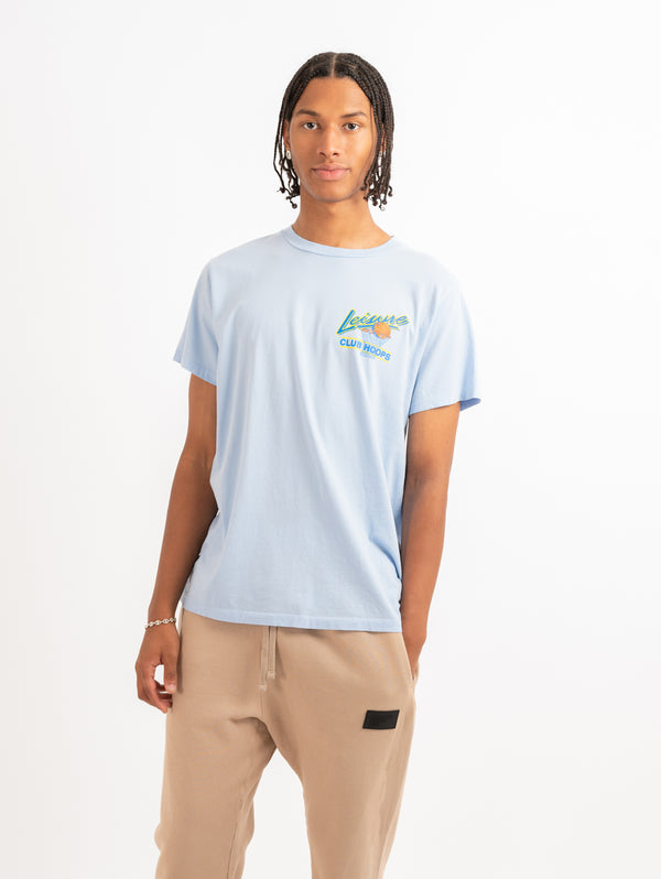 Club Hoops Tee - Light Blue-PASADENA LEISURE CLUB-Over the Rainbow