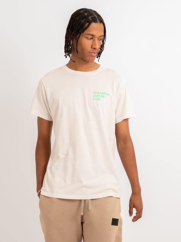 Puff Logo Tee - White-PASADENA LEISURE CLUB-Over the Rainbow