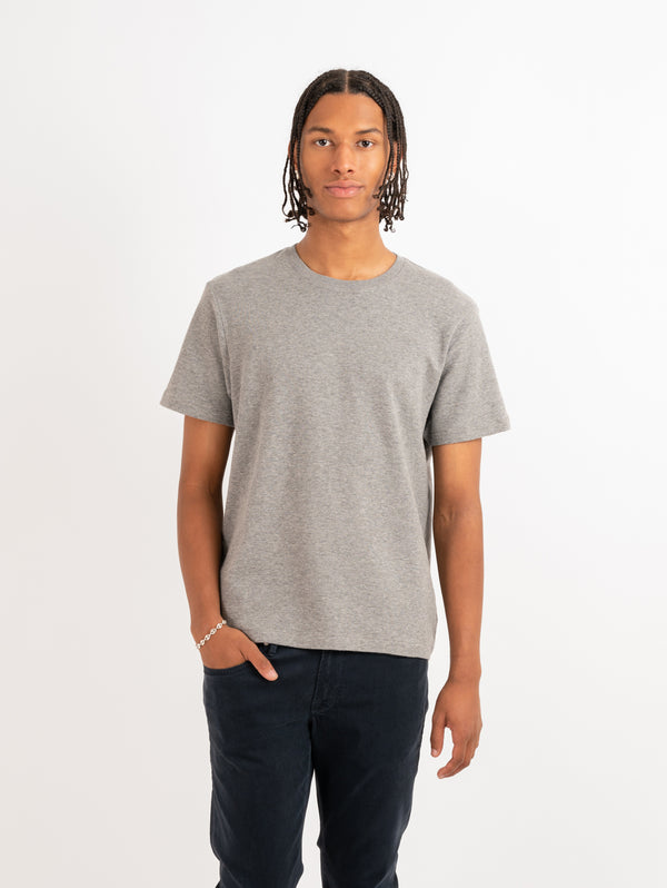 Duo Fold Short Sleeve Tee - Heather Grey-FRAME-Over the Rainbow