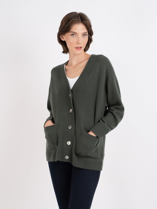 Arla Cardigan - Khaki-BRODIE-Over the Rainbow