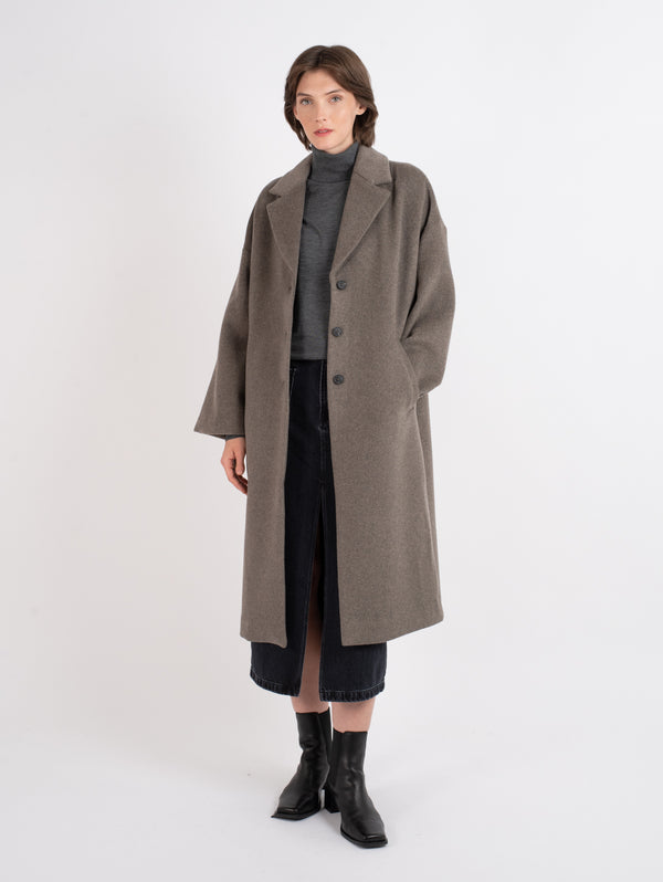 Huntington Wool Coat - Smoke-Velvet-Over the Rainbow