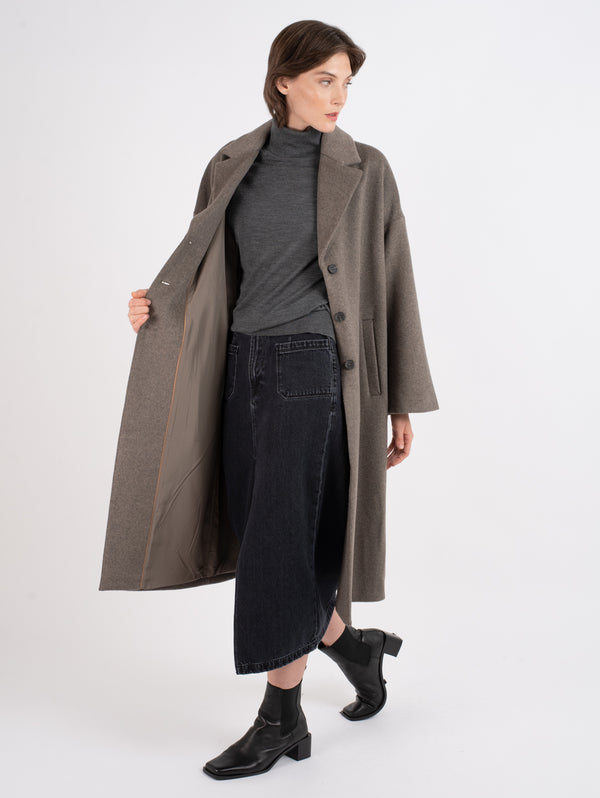 Huntington Wool Coat - Smoke-Velvet-Over the Rainbow