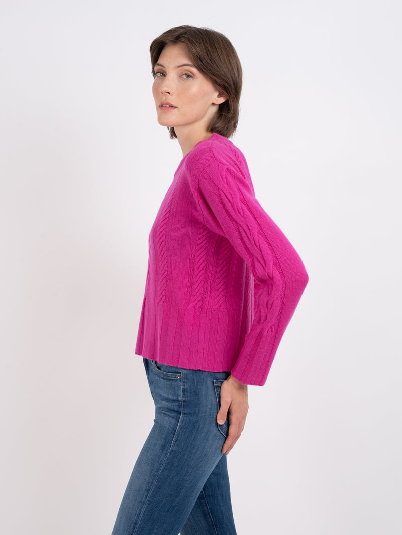 Lily Cable Sweater-BRODIE-Over the Rainbow