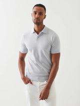 Cupro Button Polo - Ocean