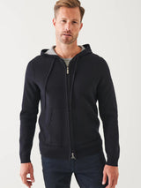 Full Zip Double Face Hoodie - Dark Navy-Patrick Assaraf-Over the Rainbow