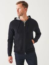 Full Zip Double Face Hoodie - Dark Navy-Patrick Assaraf-Over the Rainbow