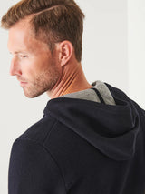 Full Zip Double Face Hoodie - Dark Navy-Patrick Assaraf-Over the Rainbow