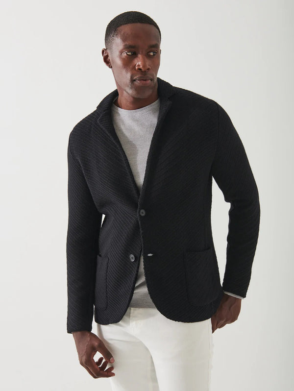Knit Sweater Jacket - Black-Patrick Assaraf-Over the Rainbow