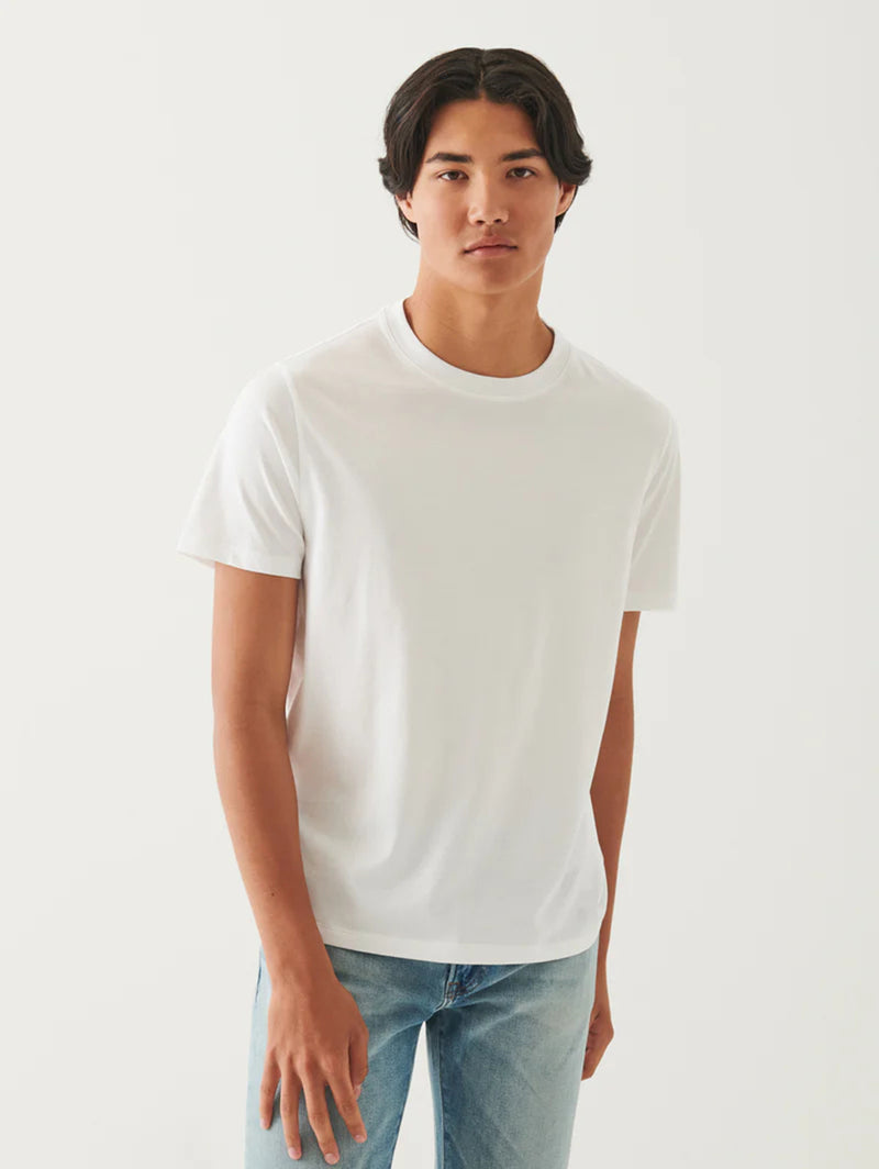 Organic High Neck T-Shirt - White