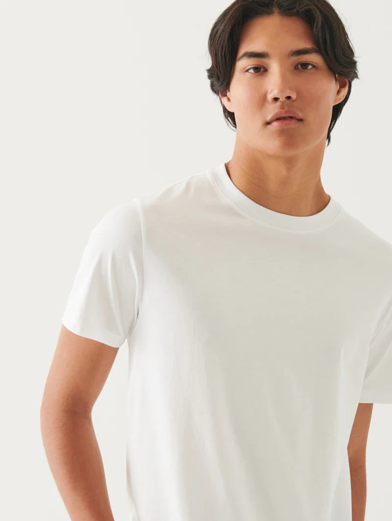 Organic High Neck T-Shirt - White