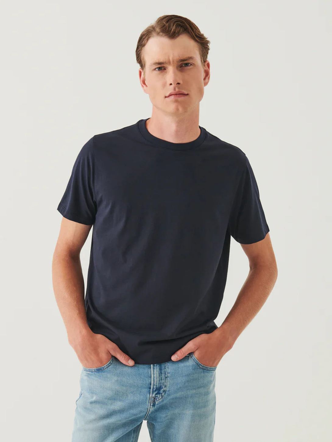 Organic High Neck T-Shirt - Midnight-Patrick Assaraf-Over the Rainbow