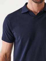 Iconic Open Polo T-Shirt - Midnight-Patrick Assaraf-Over the Rainbow