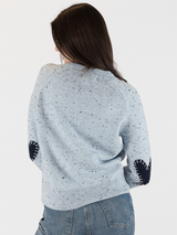 Philippa Heart Patch Sweater - Blue-LYLA+LUXE-Over the Rainbow