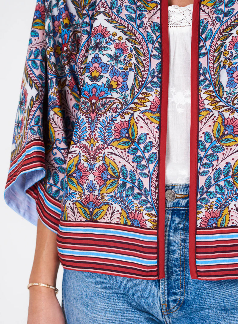 Pia Print Jacket - Multi-MABE-Over the Rainbow