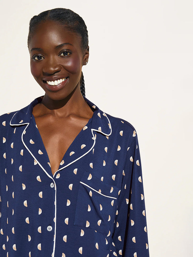 Gisele Printed PJ Set - Navy-EBERJEY-Over the Rainbow