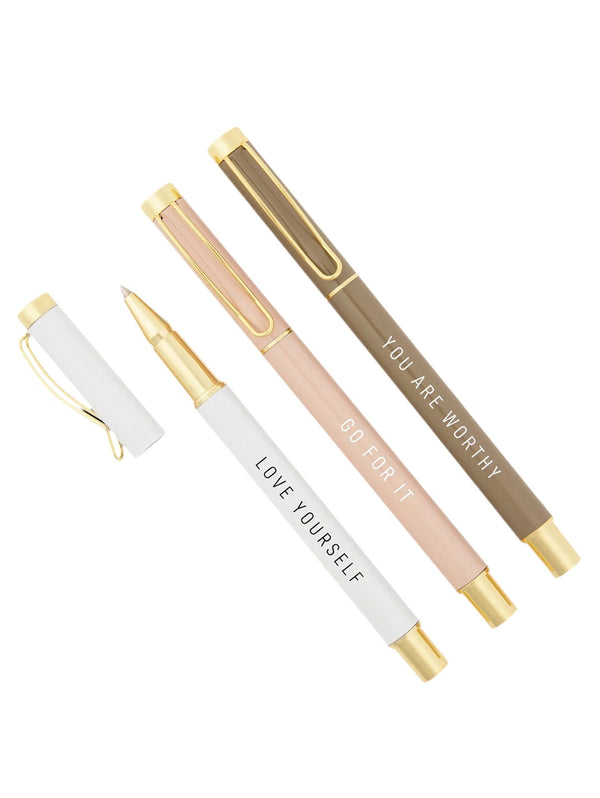 Inspirational Metal Pen Set- Go For It-SWEET WATER DECOR-Over the Rainbow
