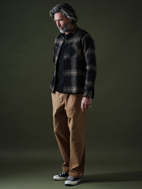 Whiting Shirt - Zap Black Beige Check-Wax London-Over the Rainbow