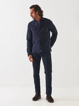 Pima Cotton French Terry Over Shirt - Navy-Patrick Assaraf-Over the Rainbow