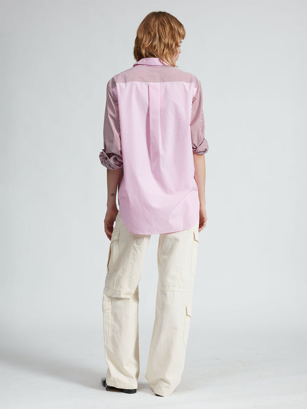 Maxine Shirt - Pink Multi-RAG + BONE-Over the Rainbow