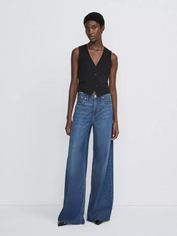 Priya Crepe Vest - Black-RAG + BONE-Over the Rainbow