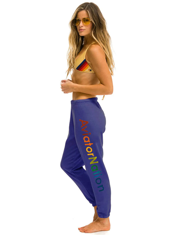 Aviator Nation Sweatpant - Neon Purple-AVIATOR NATION-Over the Rainbow