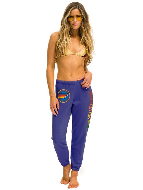 Aviator Nation Sweatpant - Neon Purple-AVIATOR NATION-Over the Rainbow