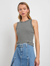 Racer Tank - Black Birch Stripe