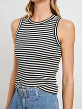 Racer Tank - Black Birch Stripe