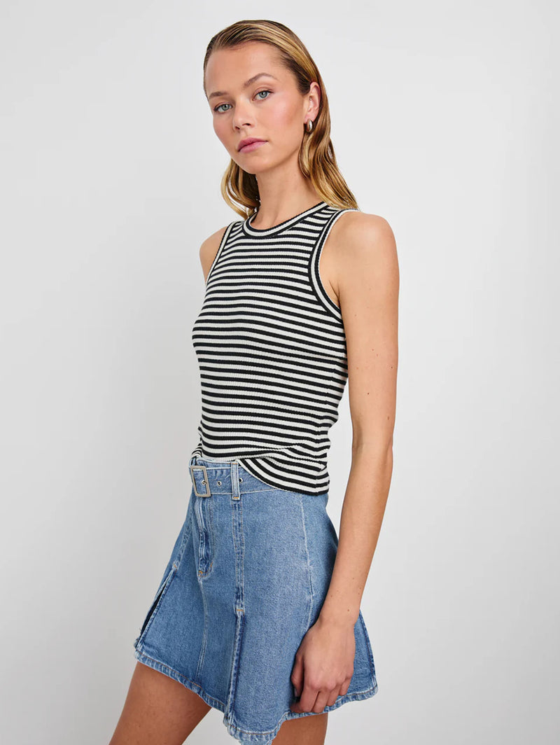 Racer Tank - Black Birch Stripe