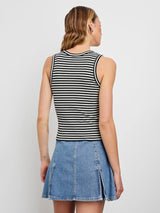 Racer Tank - Black Birch Stripe