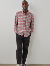 Reid Shirt - Scarlet Charcoal White-Rails-Over the Rainbow