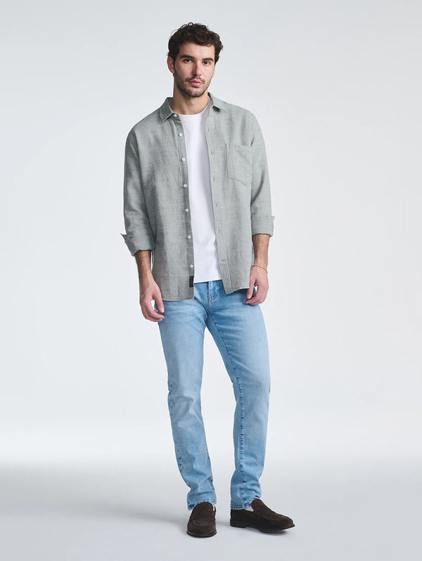 Marcus Slim Straight Jean - Aqua Blue Feather Blue