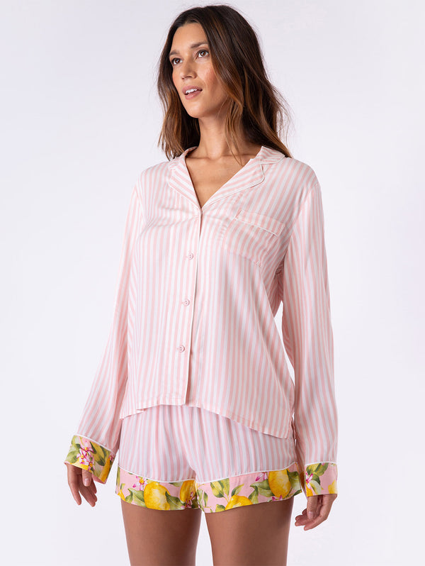 In Full Bloom Long Sleeve Top - Pink Rose-PJ Salvage-Over the Rainbow