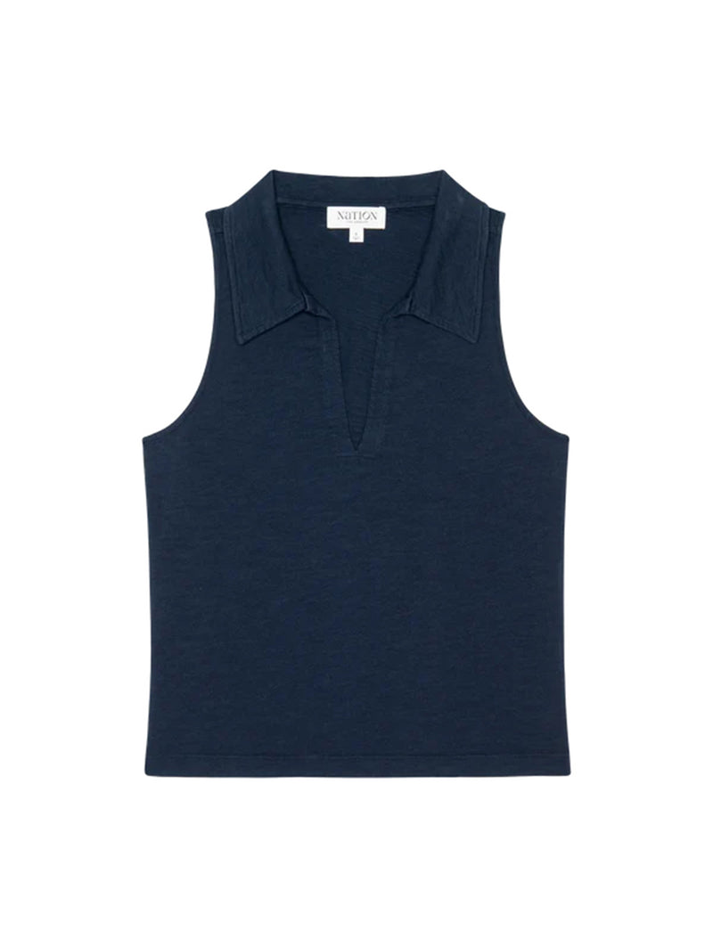 Roberta Collared Tank - Night Sky