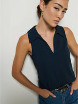 Roberta Collared Tank - Night Sky