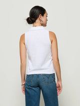 Roberta Collared Tank - Optic White