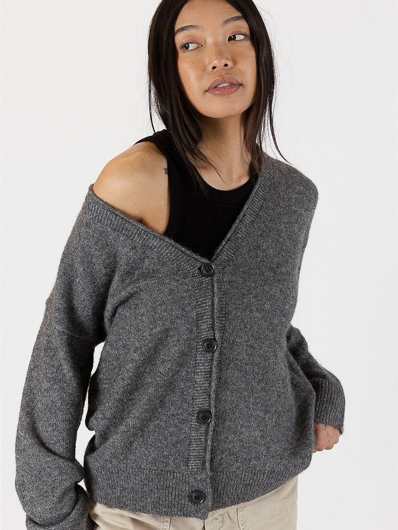 Roman Cardigan - Dark Grey-LYLA+LUXE-Over the Rainbow