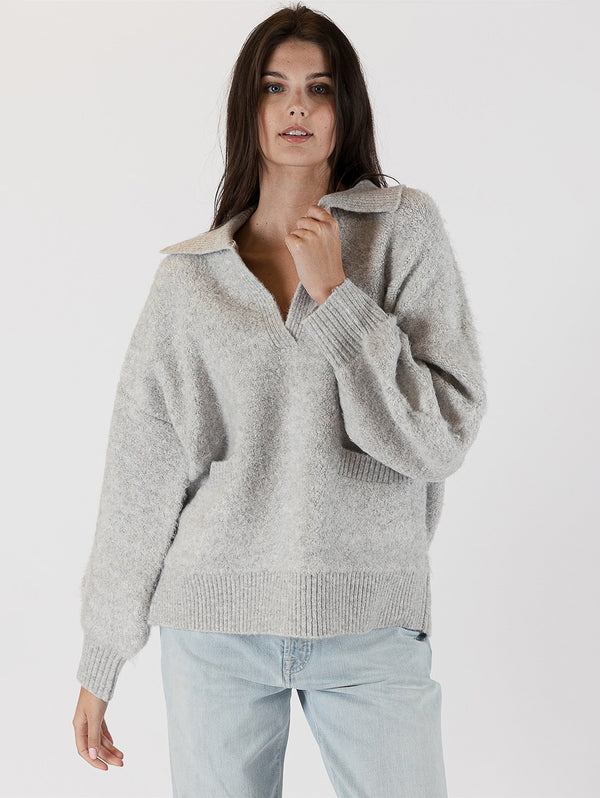 Roo Sweater - Light Grey-LYLA+LUXE-Over the Rainbow