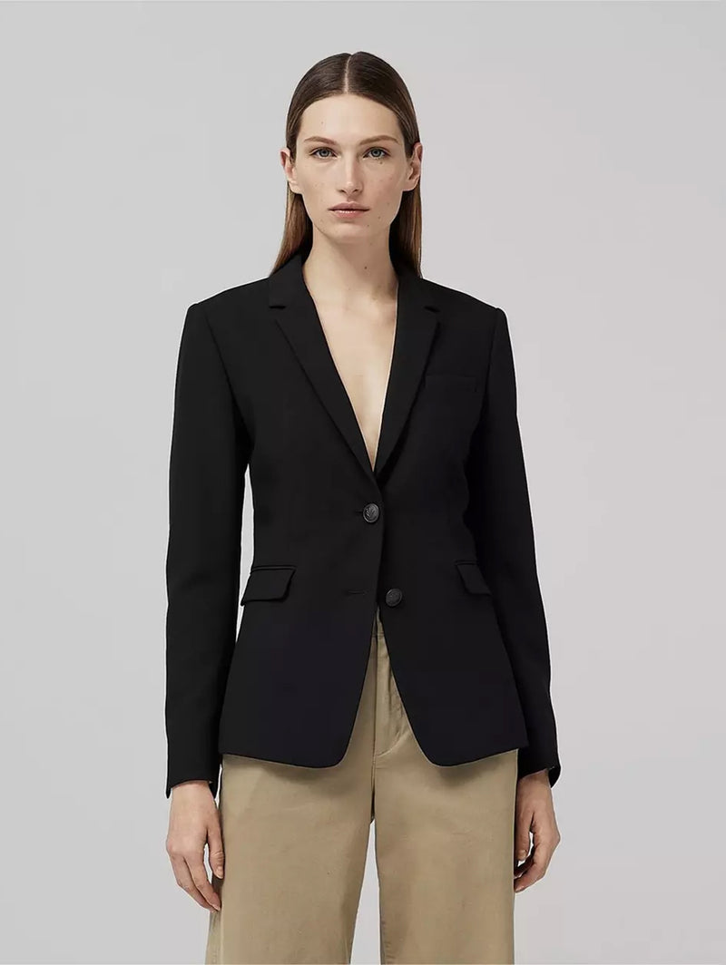 Razor Cady Crepe Blazer - Black-RAG + BONE-Over the Rainbow