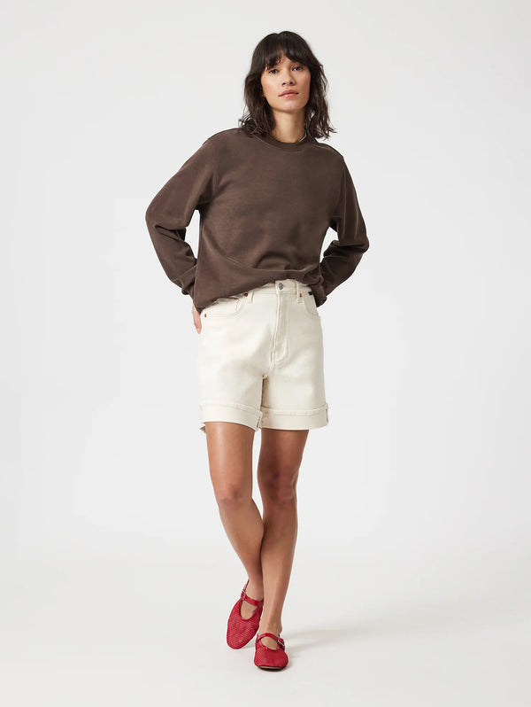 Heidi Long Cuffed Short - Ecru 90's