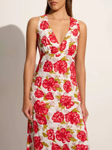 Acacia Maxi Dress - Isadora Floral Red-FAITHFULL THE BRAND-Over the Rainbow