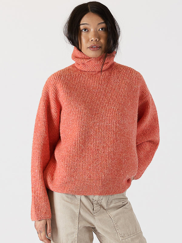 Sahar Mock Neck Rib Sweater-LYLA+LUXE-Over the Rainbow