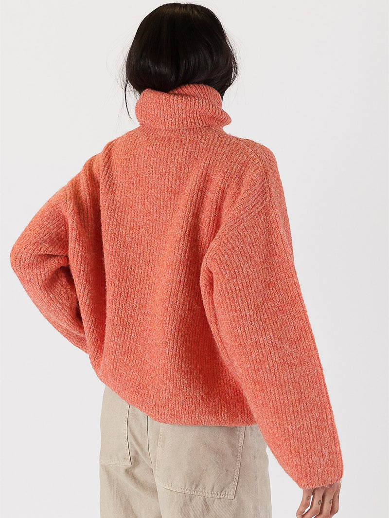 Sahar Mock Neck Rib Sweater-LYLA+LUXE-Over the Rainbow