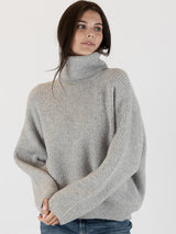 Sahar Mock Neck Rib Sweater-LYLA+LUXE-Over the Rainbow