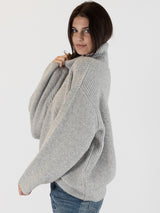 Sahar Mock Neck Rib Sweater-LYLA+LUXE-Over the Rainbow
